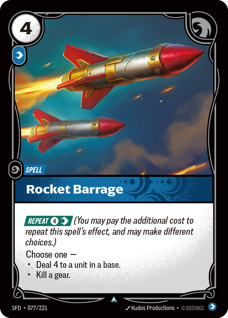 SFD-077 * Rocket Barrage (Foil) * Uncommon * Spiritforged