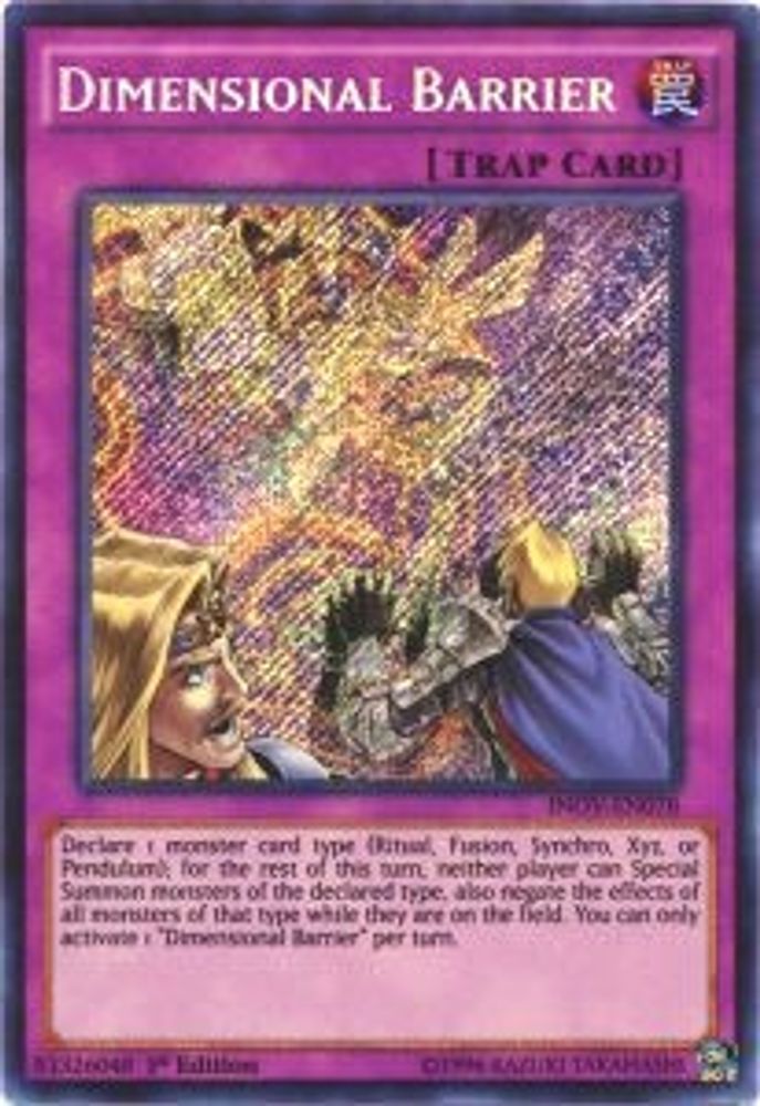 INOV-EN078 * Dimensional Barrier * Secret Rare * Invasion: Vengeance