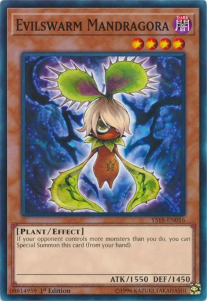 YS18-EN016 * Evilswarm Mandragora * Common * Starter Deck: Codebreaker