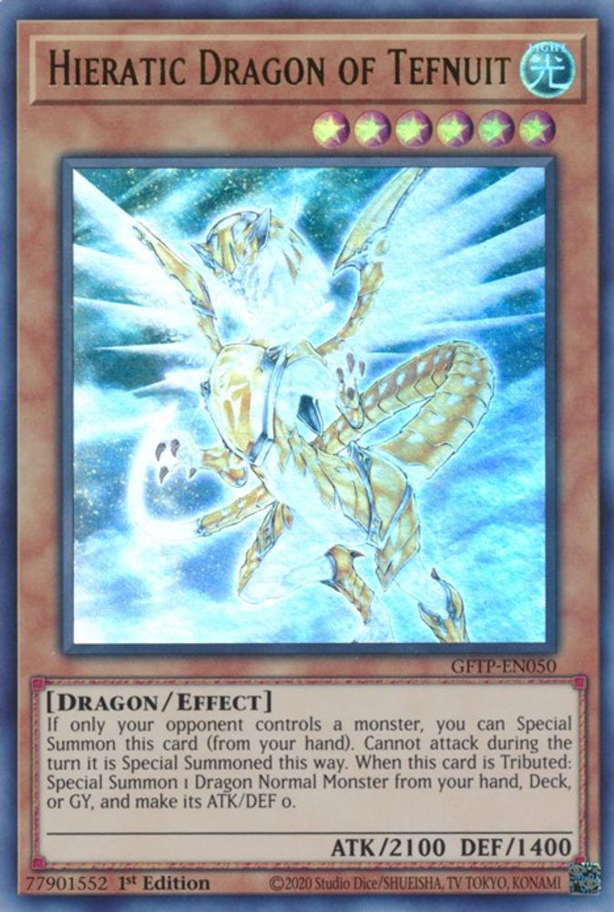 GFTP-EN050 * Hieratic Dragon of Tefnuit * Ultra Rare * Ghosts From the Past