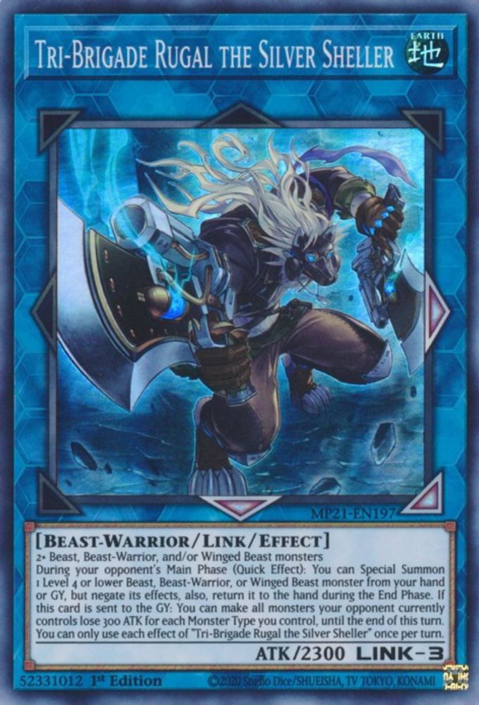 MP21-EN197 * Tri-Brigade Rugal the Silver Sheller - 2021 Tin of Ancient Battles (MP21) * Super Rare * 2021 Tin of Ancient Battles