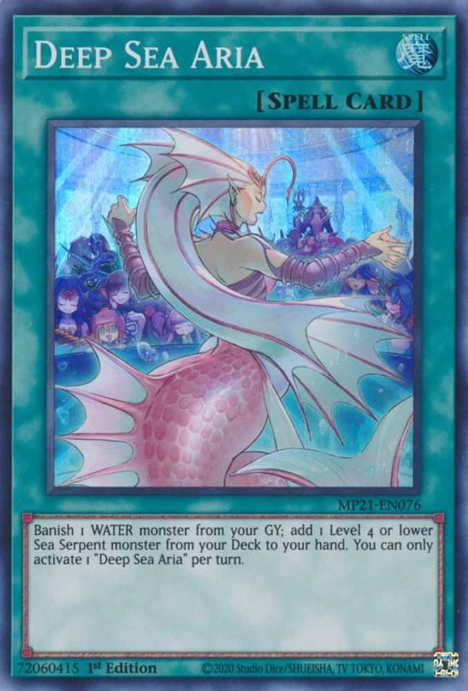 MP21-EN076 * Deep Sea Aria * Super Rare * 2021 Tin of Ancient Battles