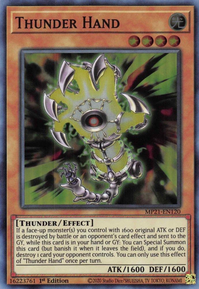 MP21-EN120 * Thunder Hand * Super Rare * 2021 Tin of Ancient Battles
