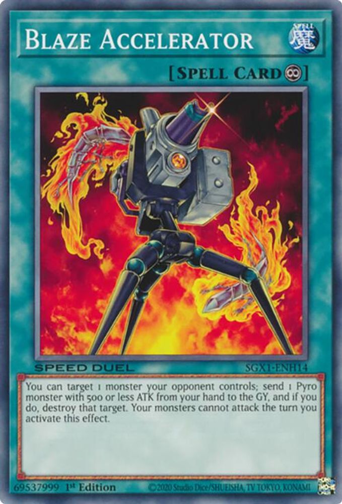 SGX1-ENH14 * Blaze Accelerator * Common * Speed Duel GX: Duel Academy Box