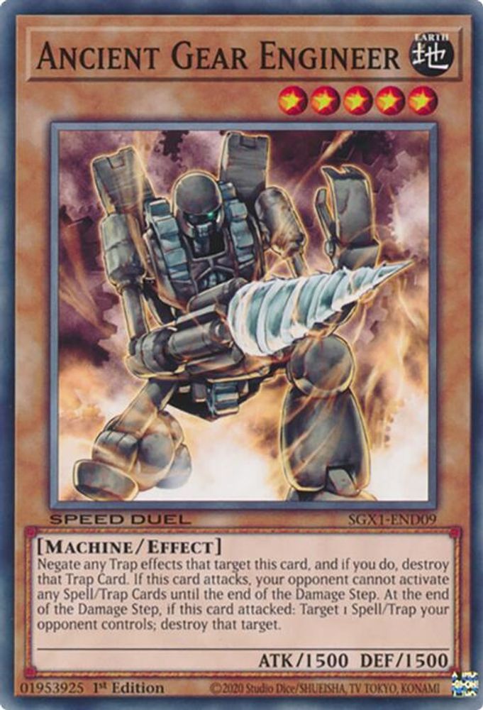 SGX1-END09 * Ancient Gear Engineer * Common * Speed Duel GX: Duel Academy Box