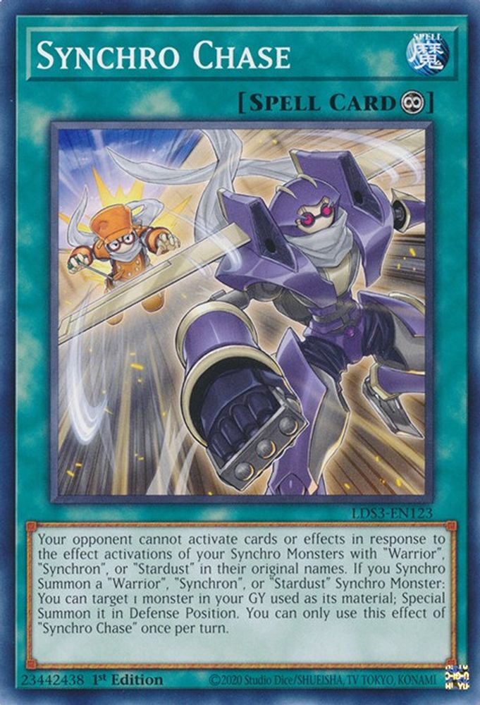 LDS3-EN123 * Synchro Chase * Common * Legendary Duelists: Season 3