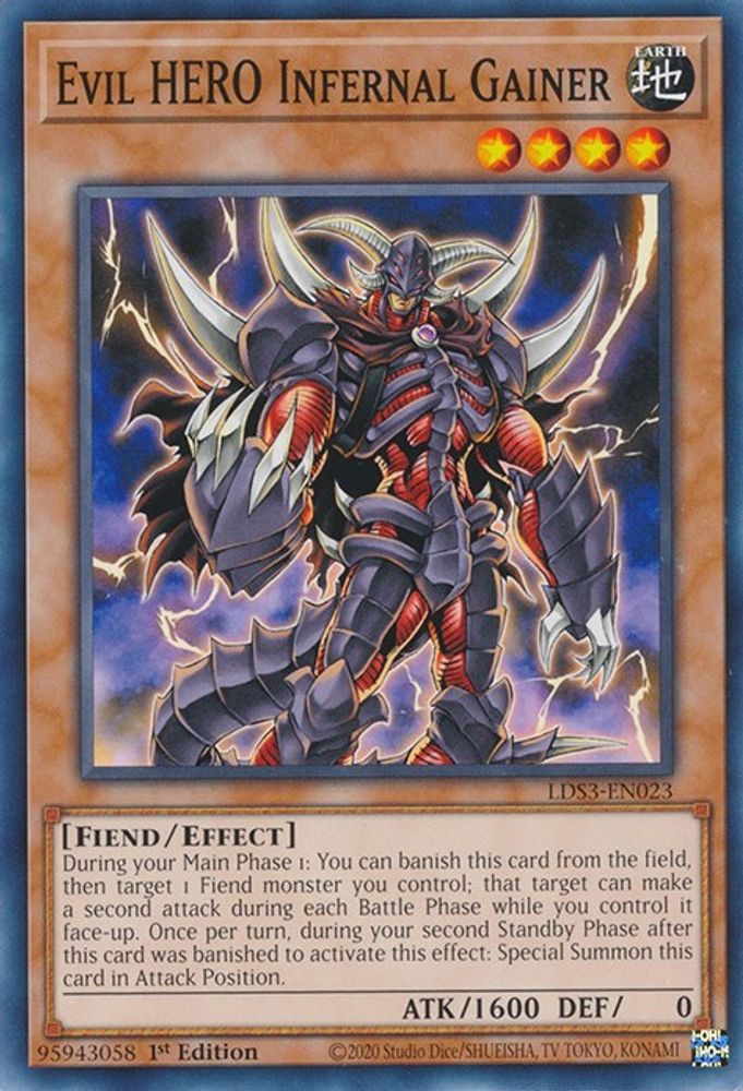 LDS3-EN023 * Evil HERO Infernal Gainer * Common * Legendary Duelists: Season 3