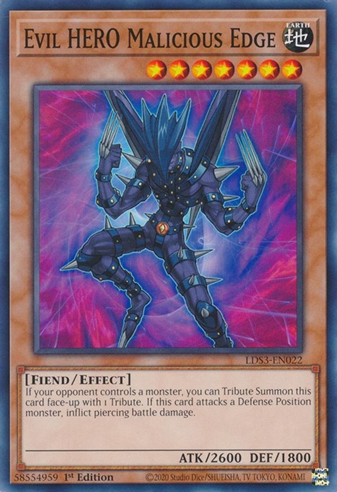 Evil HERO Malicious Edge * Common * LDS3-EN022