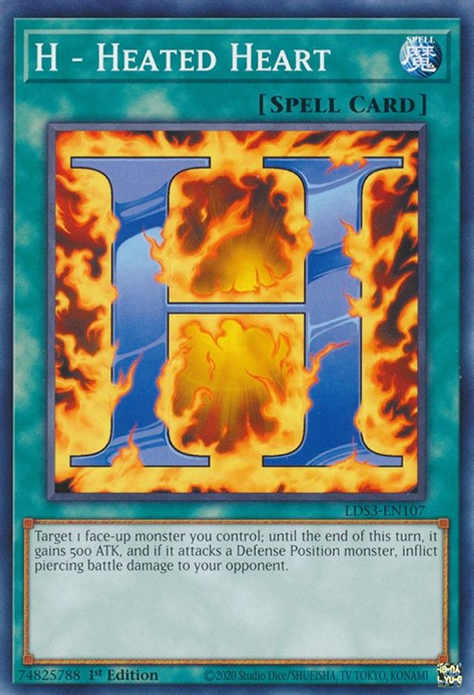 LDS3-EN107 * H - Heated Heart * Common * Legendary Duelists: Season 3
