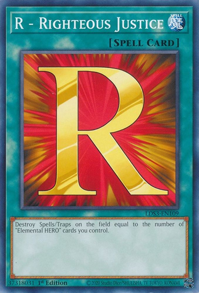 LDS3-EN109 * R - Righteous Justice * Common * Legendary Duelists: Season 3