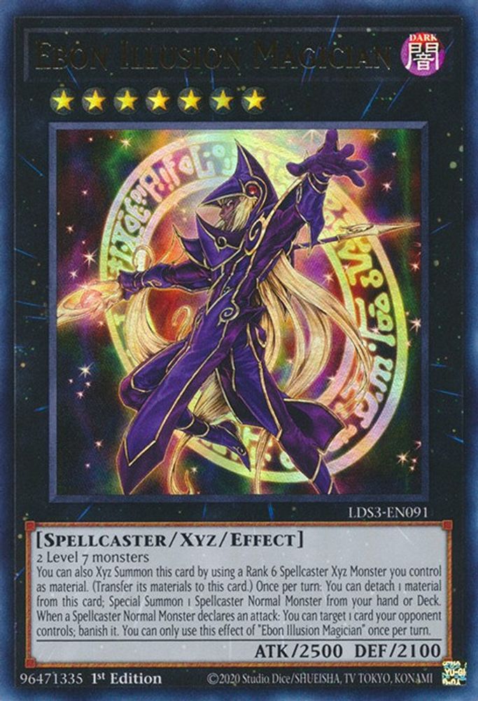 Ebon Illusion Magician * Ultra Rare * LDS3-EN091