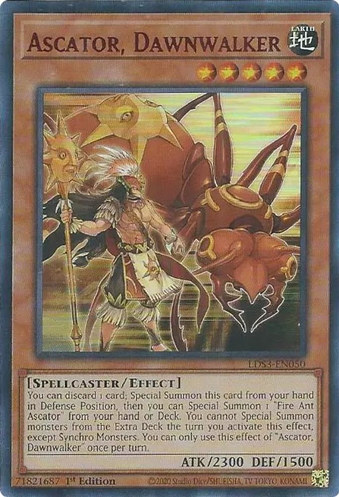 LDS3-EN050 * Ascator, Dawnwalker * Ultra Rare * Legendary Duelists: Season 3