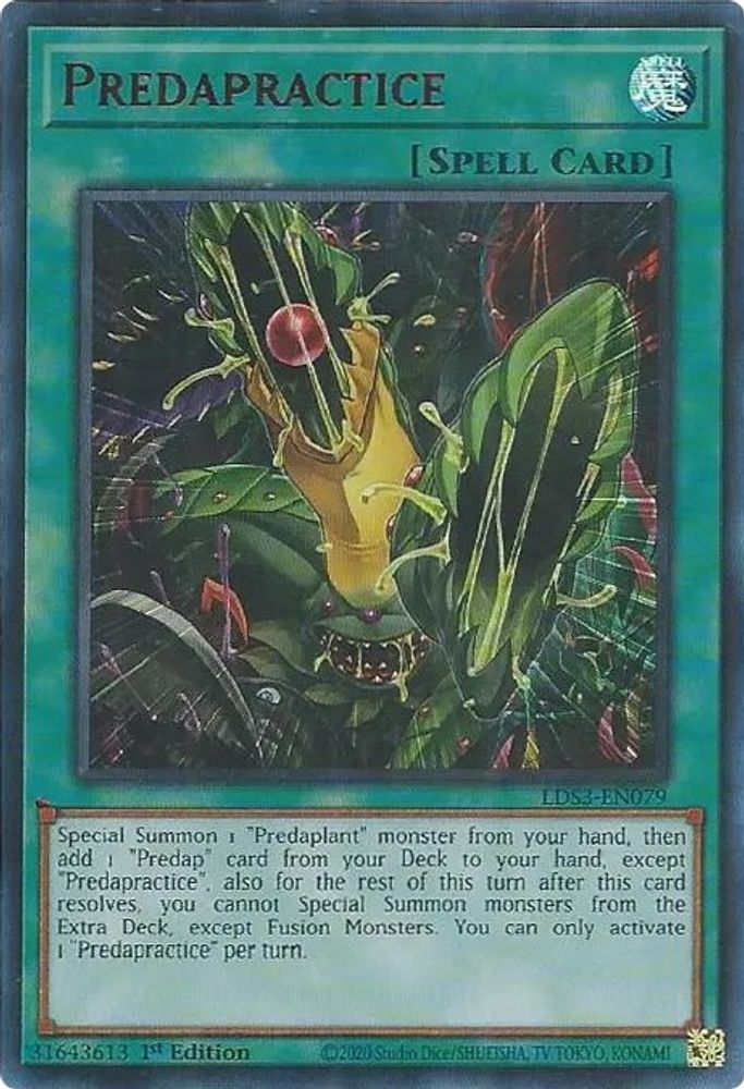 LDS3-EN079 * Predapractice * Ultra Rare * Legendary Duelists: Season 3
