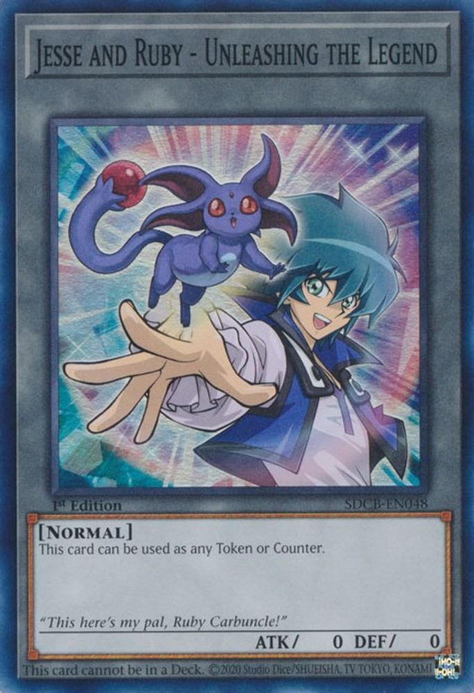 SDCB-EN048 * Jesse and Ruby - Unleashing the Legend * Super Rare * Structure Deck: Legend of the Crystal Beasts