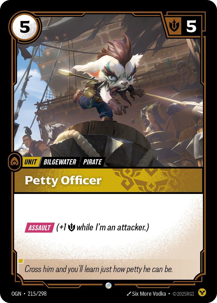 Petty Officer — Common OGN-215, carta Riftbound