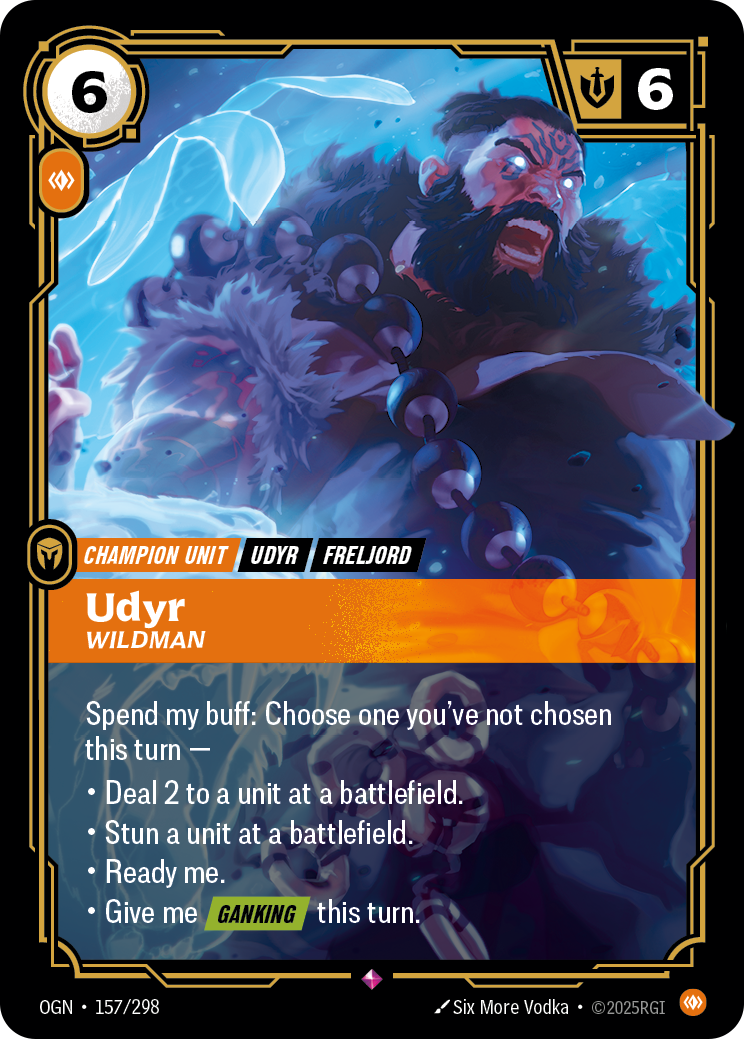 Udyr, Wildman — Rare OGN-157, carta Riftbound