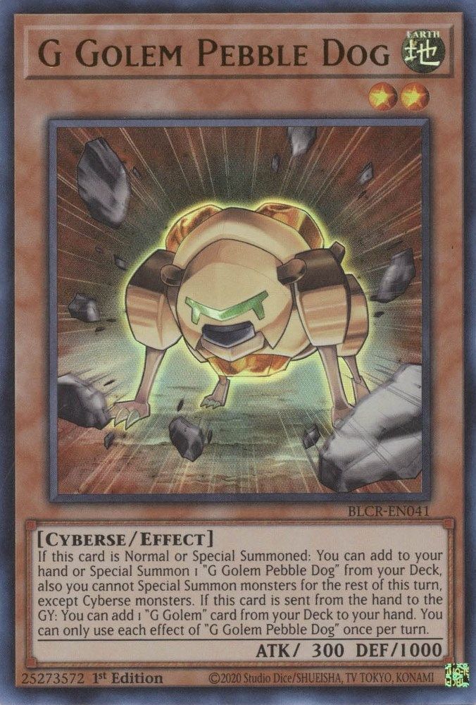 BLCR-EN041 * G Golem Pebble Dog * Ultra Rare * Battles of Legend: Crystal Revenge
