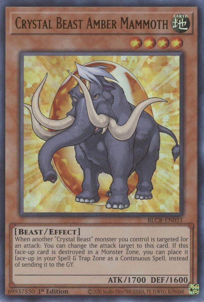 BLCR-EN051 * Crystal Beast Amber Mammoth * Ultra Rare * Battles of Legend: Crystal Revenge