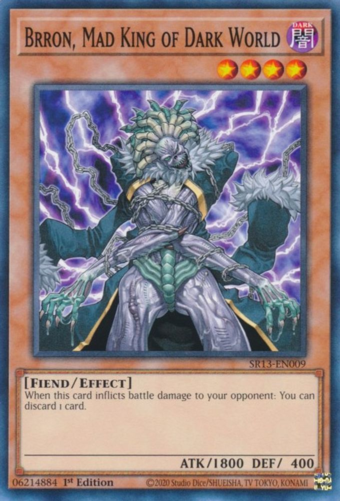 SR13-EN009 * Brron, Mad King of Dark World * Common * Structure Deck: Dark World