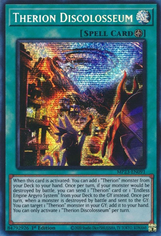 Therion Discolosseum * Prismatic Secret Rare * MP23-EN091