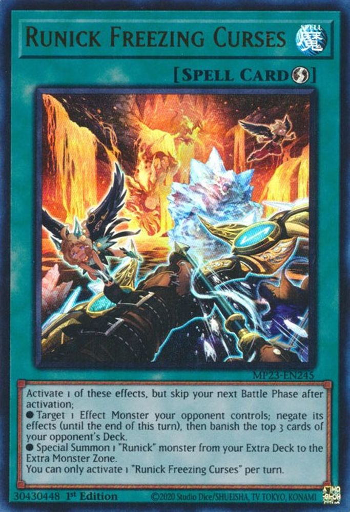 Runick Freezing Curses * Ultra Rare * MP23-EN245