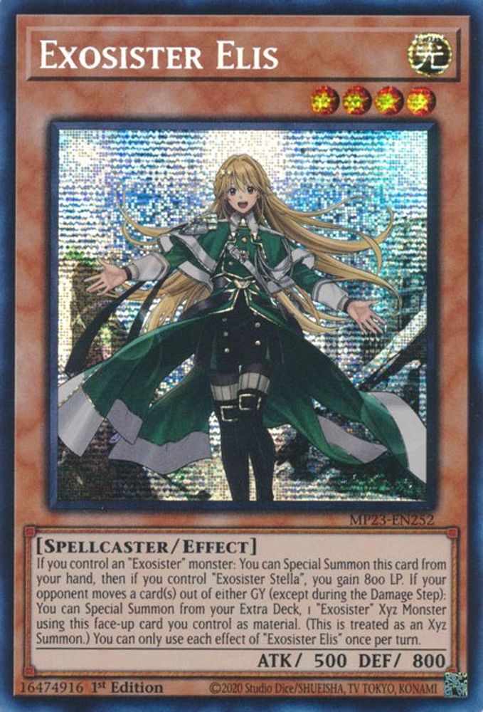 Exosister Elis * Prismatic Secret Rare * MP23-EN252