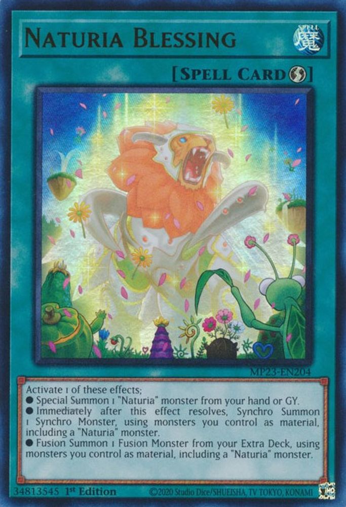 Naturia Blessing * Ultra Rare * MP23-EN204