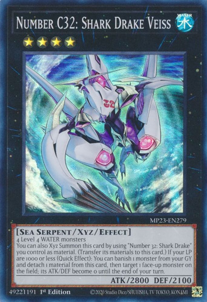 Number C32: Shark Drake Veiss * Super Rare * MP23-EN279
