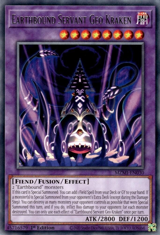 MZMI-EN030 * Earthbound Servant Geo Kraken * Rare * Maze of Millennia