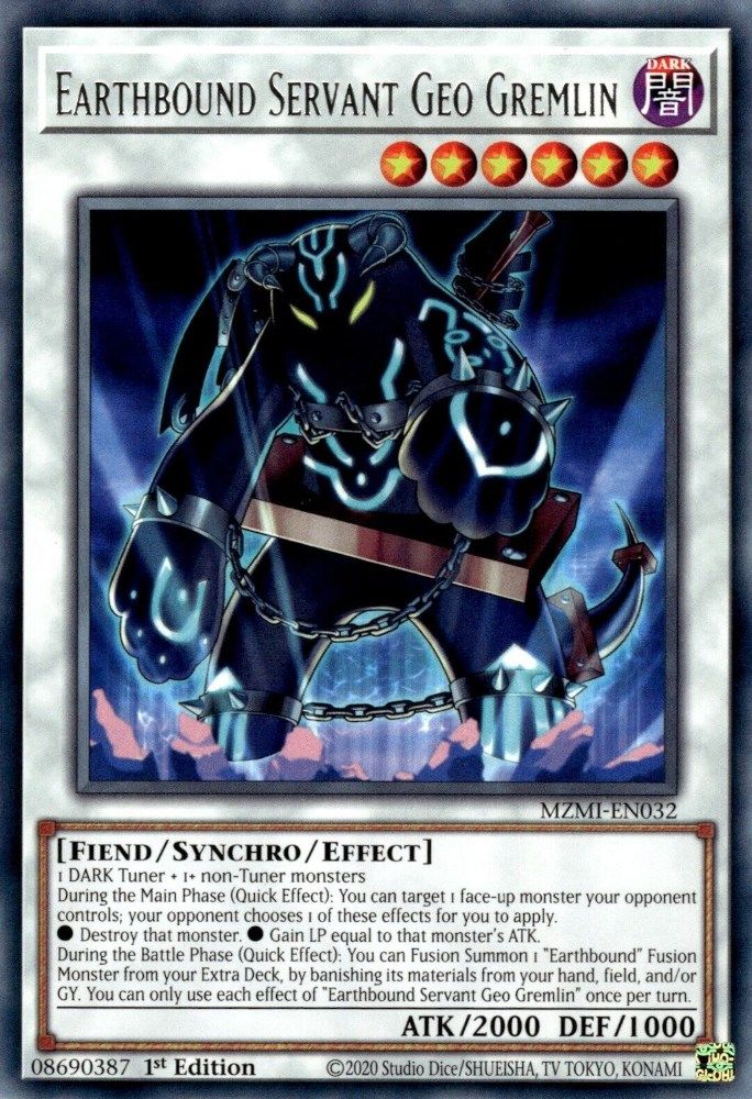 MZMI-EN032 * Earthbound Servant Geo Gremlin * Rare * Maze of Millennia
