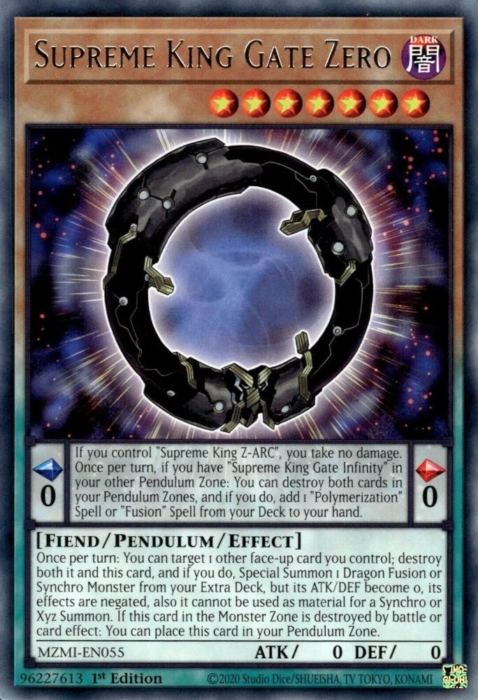 MZMI-EN055 * Supreme King Gate Zero * Rare * Maze of Millennia