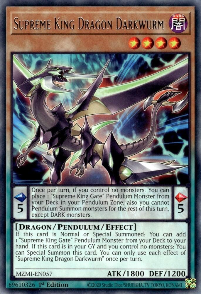 MZMI-EN057 * Supreme King Dragon Darkwurm * Rare * Maze of Millennia