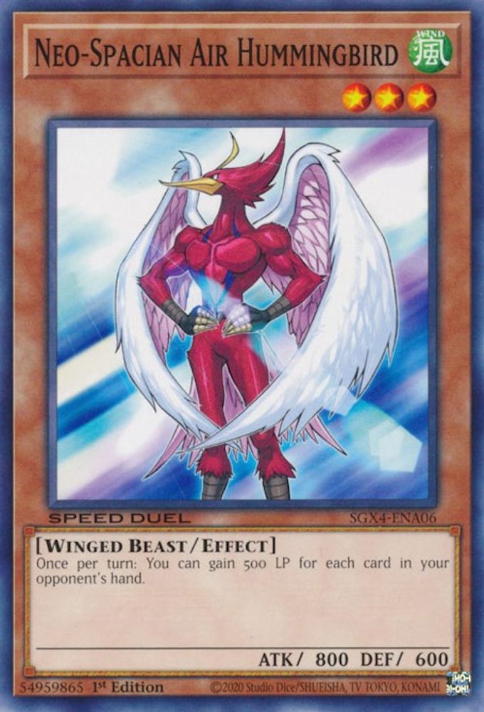 SGX4-ENA06 * Neo-Spacian Air Hummingbird * Common * Speed Duel GX: Midterm Destruction