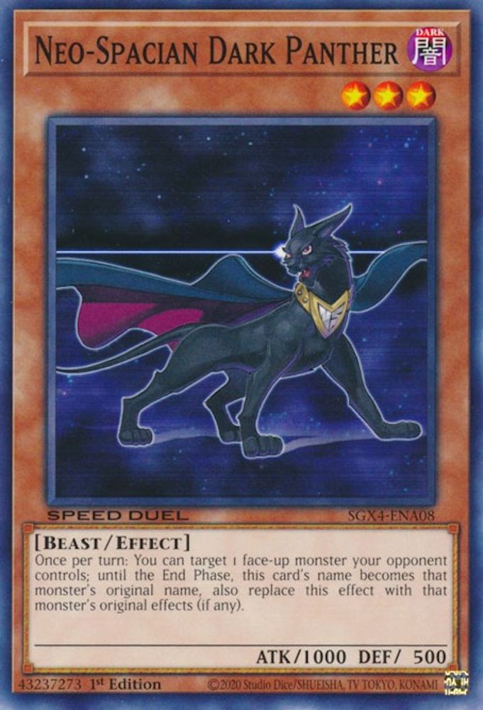 SGX4-ENA08 * Neo-Spacian Dark Panther * Common * Speed Duel GX: Midterm Destruction