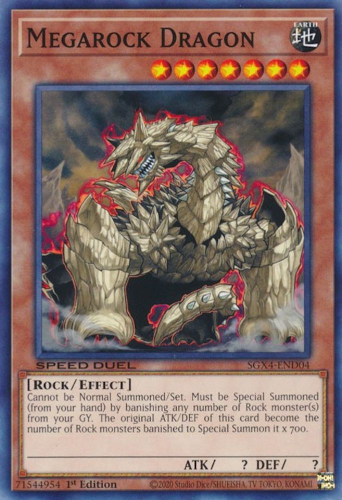 SGX4-END04 * Megarock Dragon * Common * Speed Duel GX: Midterm Destruction