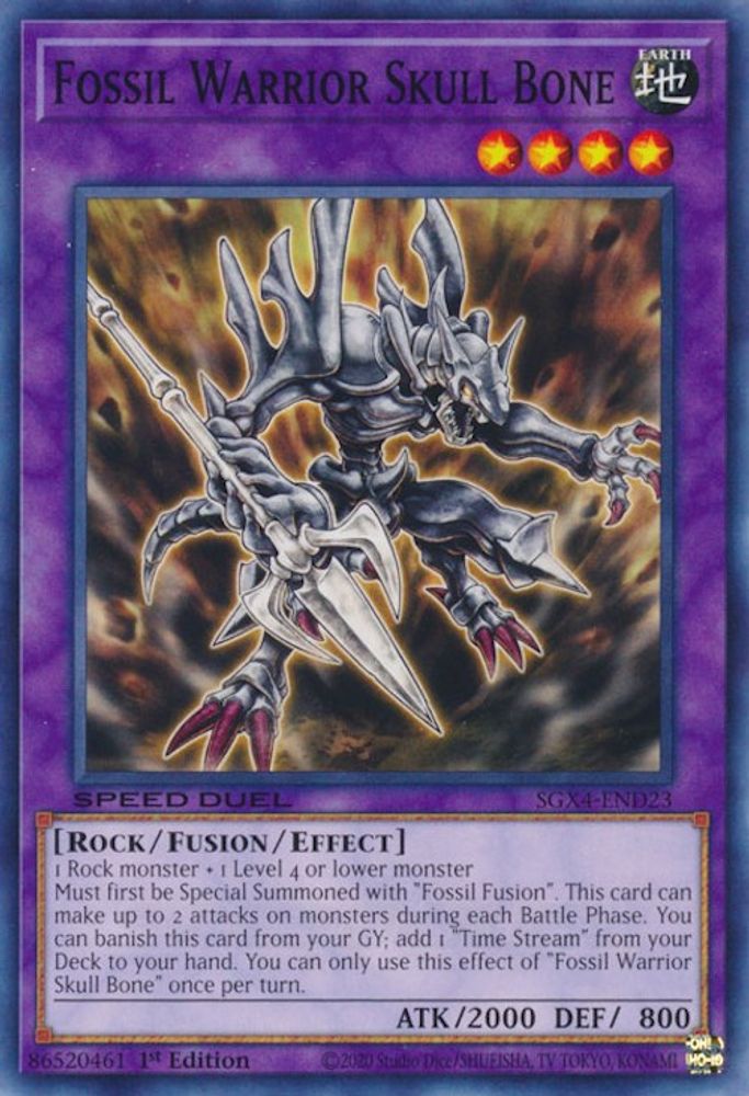 SGX4-END23 * Fossil Warrior Skull Bone * Common * Speed Duel GX: Midterm Destruction