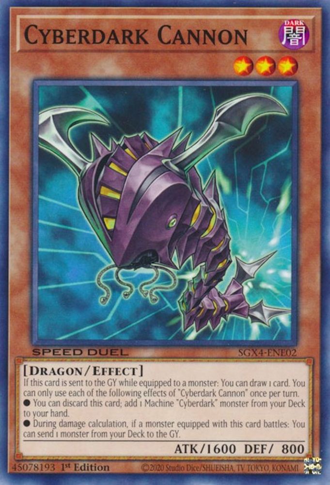SGX4-ENE02 * Cyberdark Cannon * Common * Speed Duel GX: Midterm Destruction