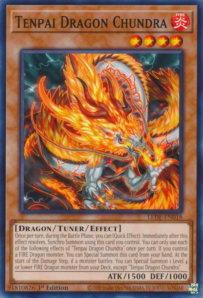 LEDE-EN018 * Tenpai Dragon Chundra * Common * Legacy of Destruction