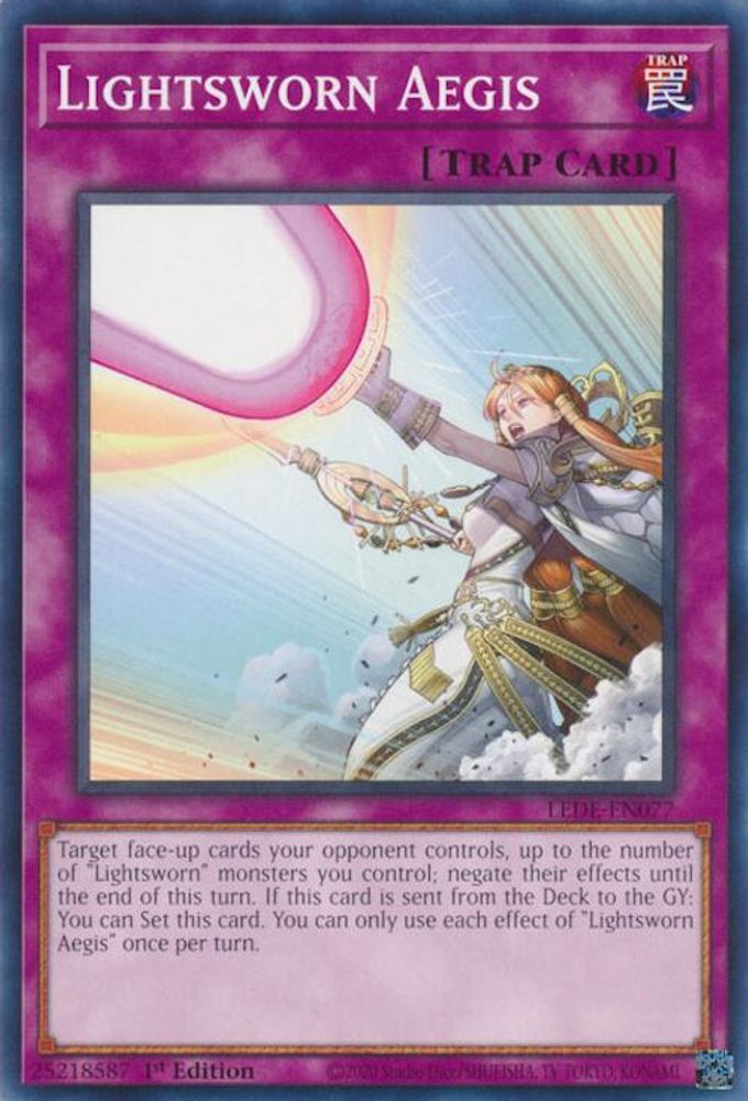 LEDE-EN077 * Lightsworn Aegis * Common * Legacy of Destruction