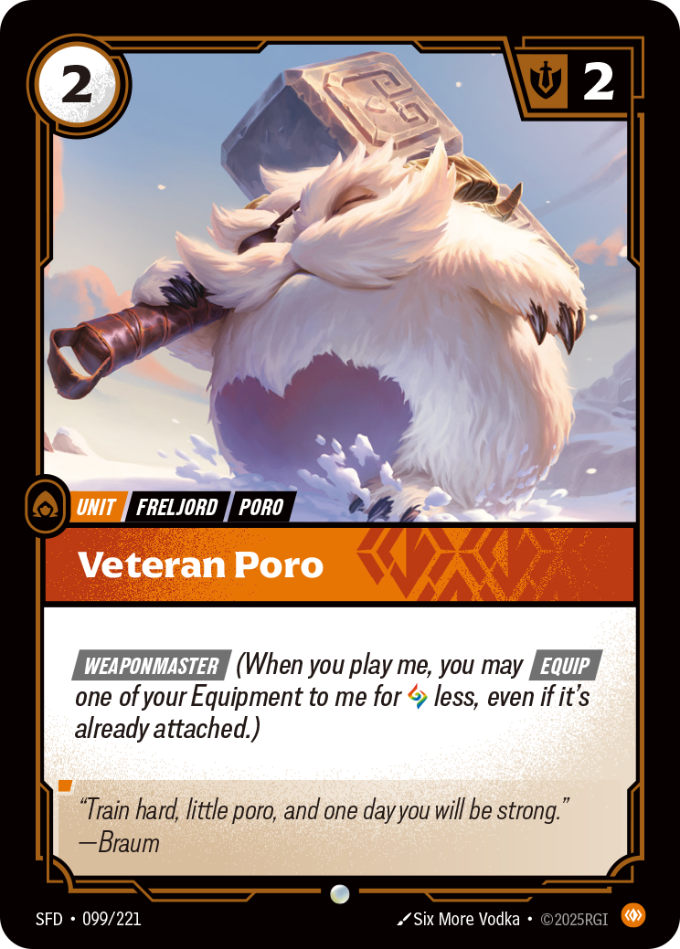 SFD-099 * Veteran Poro (Foil) * Common * Spiritforged