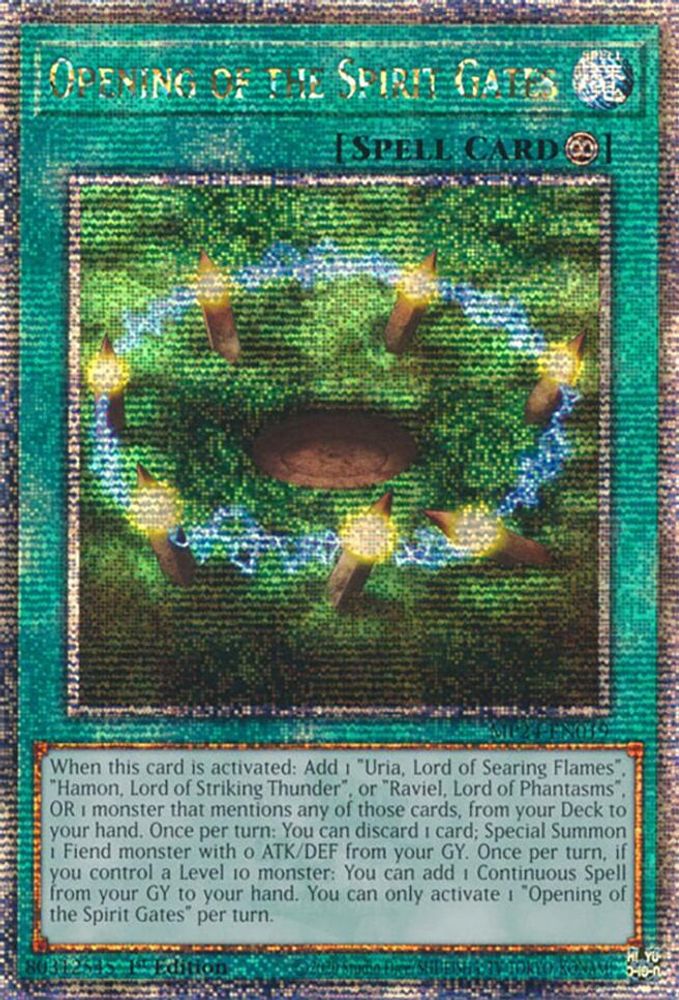 Opening of the Spirit Gates * Quarter Century Secret Rare * MP24-EN019