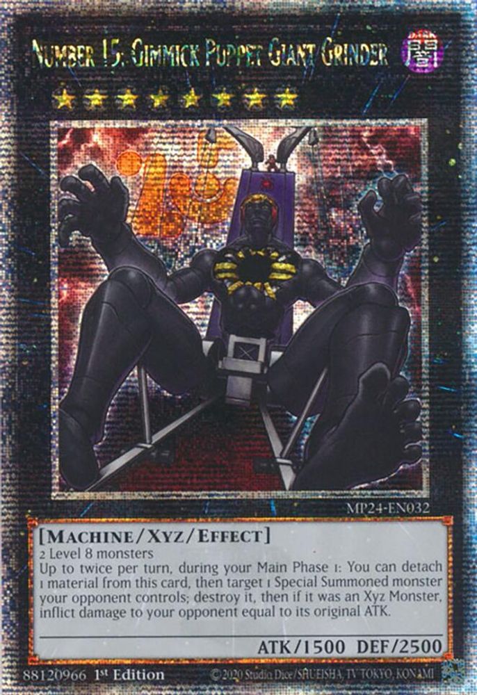 Number 15: Gimmick Puppet Giant Grinder * Quarter Century Secret Rare * MP24-EN032