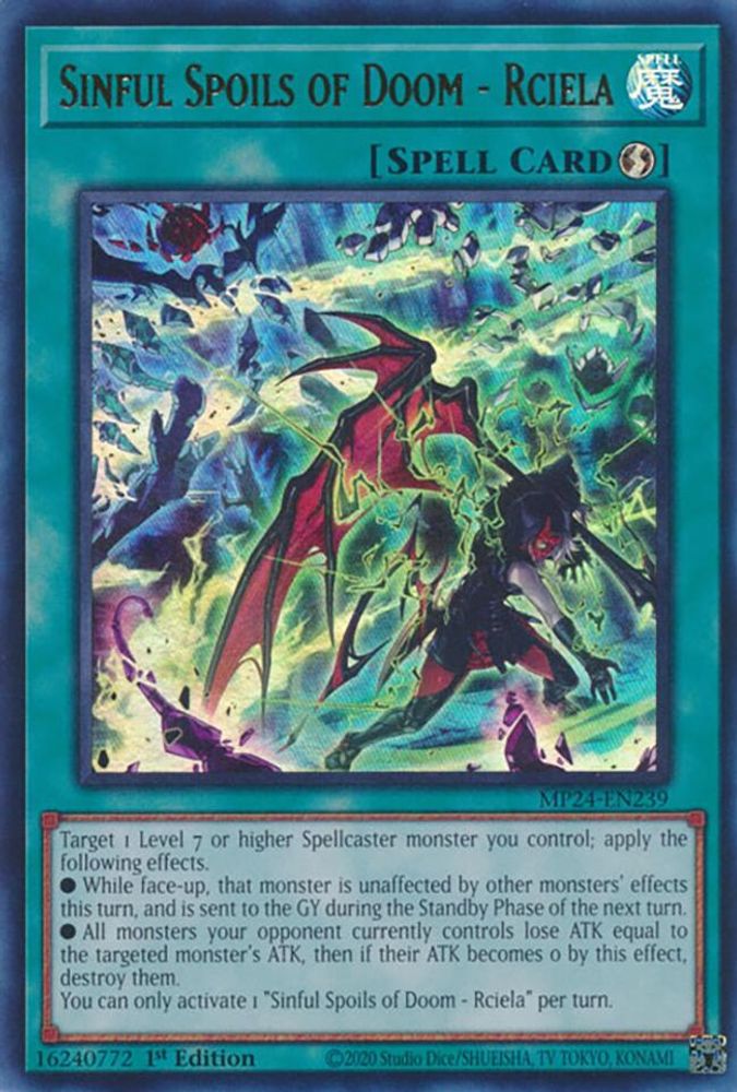 Sinful Spoils of Doom - Rciela * Ultra Rare * MP24-EN239