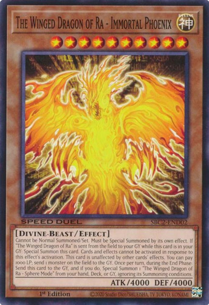 SBC2-END02 * The Winged Dragon of Ra - Immortal Phoenix * Common * Speed Duel: Battle City Finals