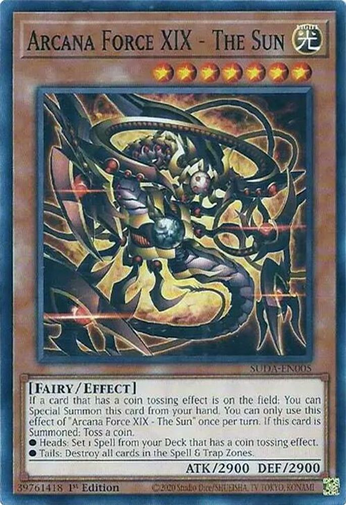 SUDA-EN005 * Arcana Force XIX - The Sun * Common * Supreme Darkness