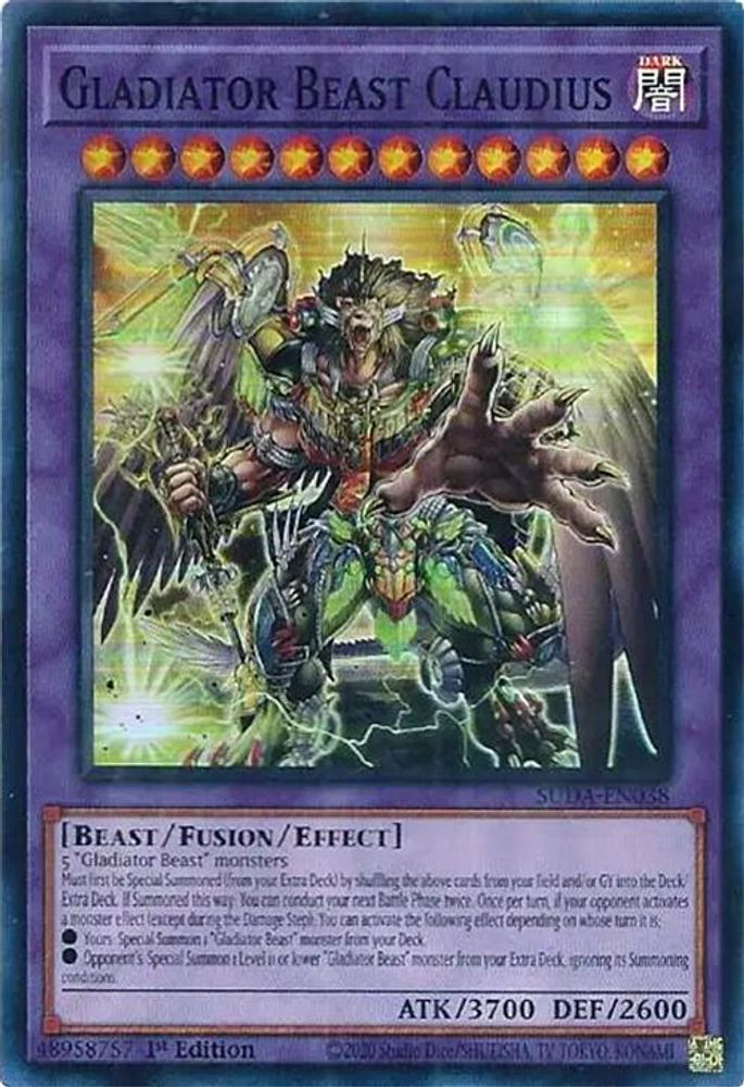 Gladiator Beast Claudius * Super Rare * SUDA-EN038