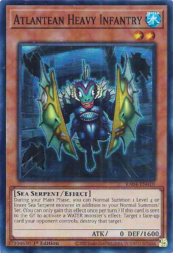 RA04-EN010 * Atlantean Heavy Infantry * Super Rare * Quarter Century Stampede