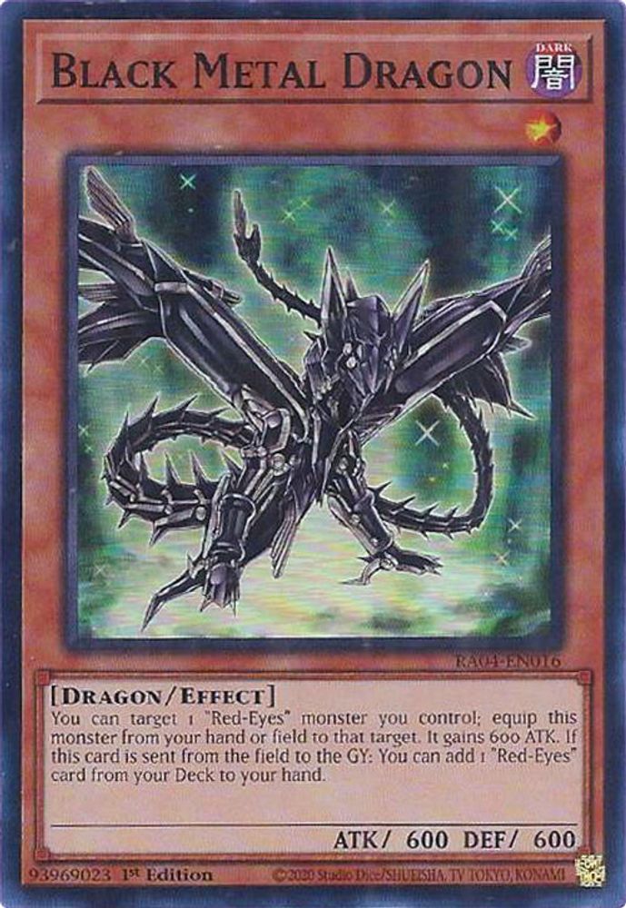 RA04-EN016 * Black Metal Dragon * Super Rare * Quarter Century Stampede