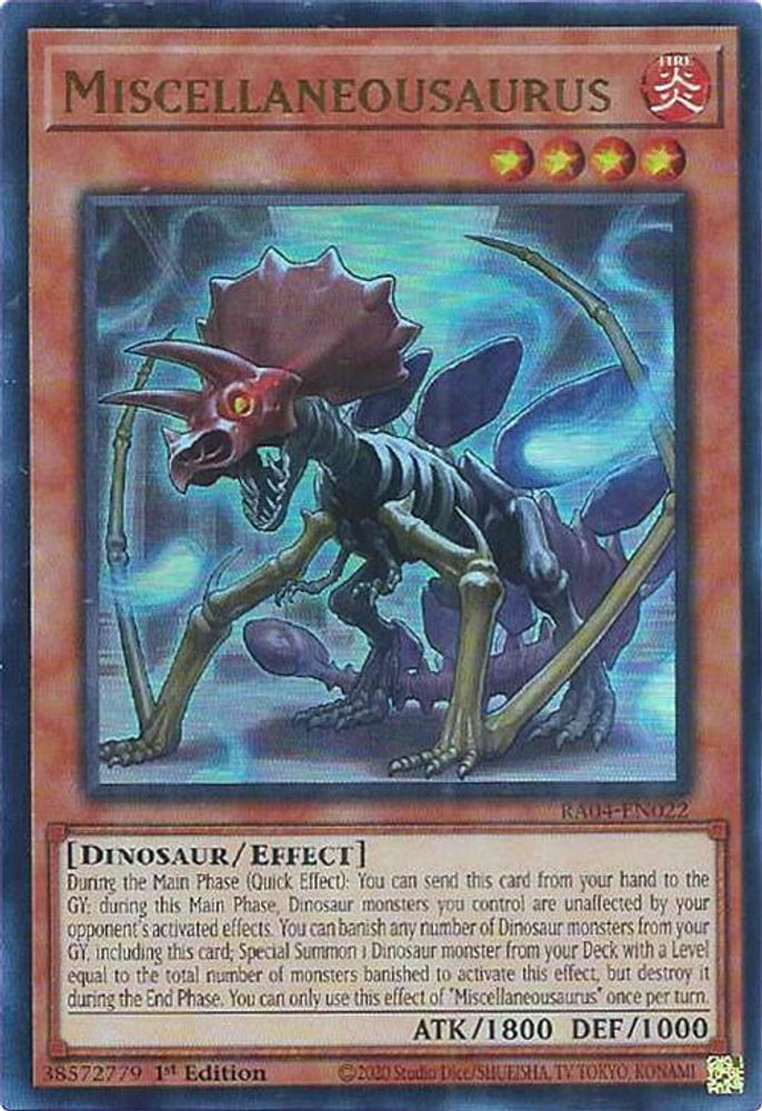 RA04-EN022 * Miscellaneousaurus * Ultra Rare * Quarter Century Stampede