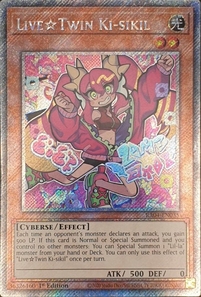 RA04-EN035 * Live Twin Ki-Sikil * Platinum Secret Rare * Quarter Century Stampede